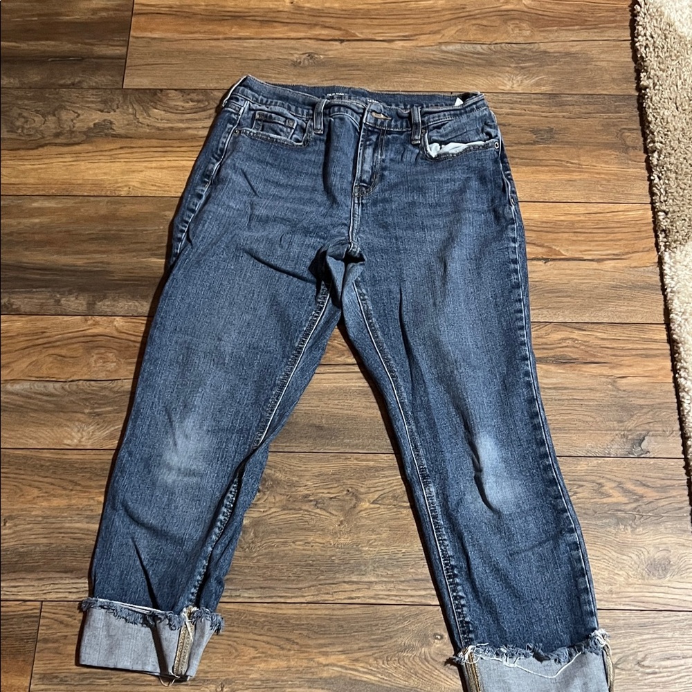 Old Navy Dark Blue Ankle Jeans